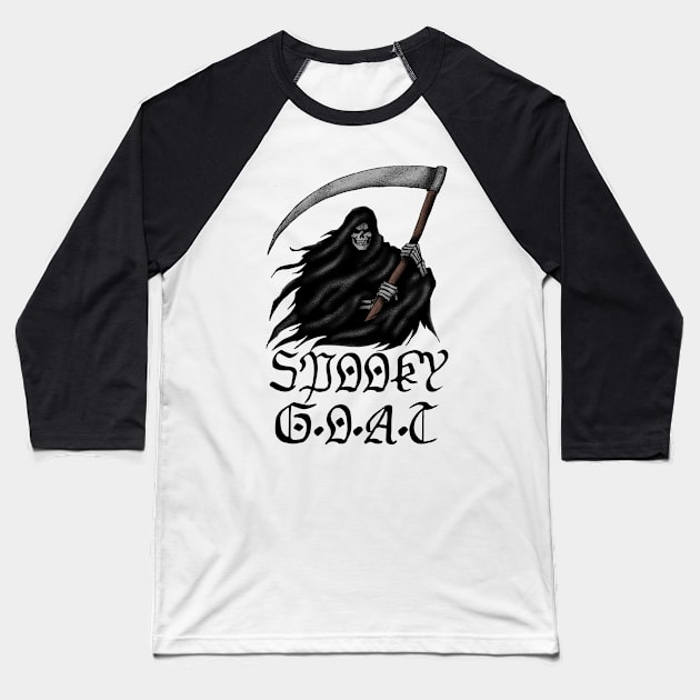 SPOOKY GOAT Baseball T-Shirt by Myartstor 